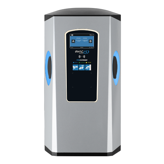 Sync Energy Pro twin-output EV charger.